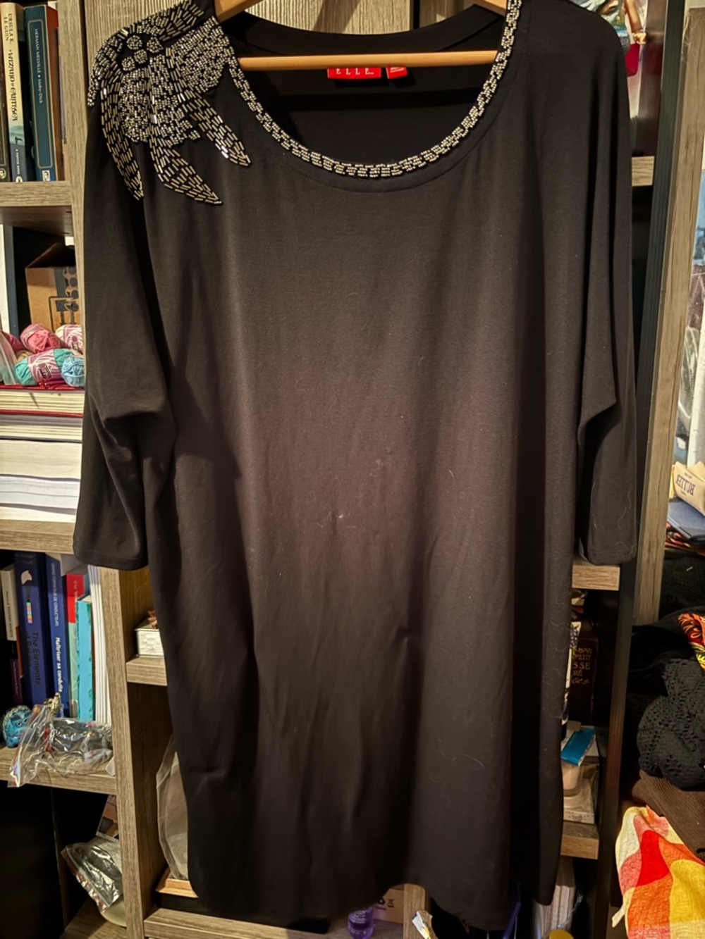 Elle Black Top with Red Label